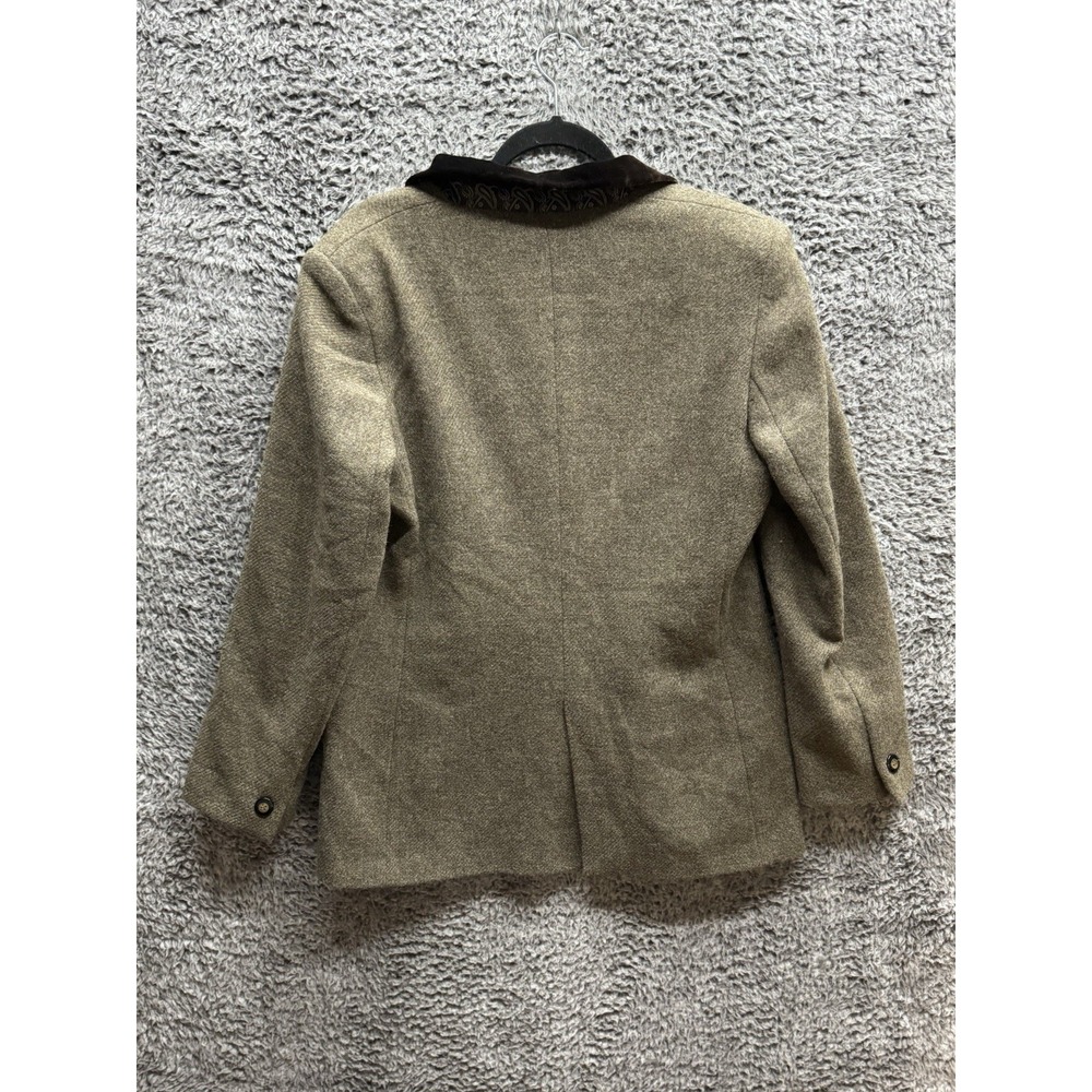 Beretta Sport Tweed Jacket Green Check Lana Wool Vintage Blazer Women's 48‎ - Picture 2 of 9